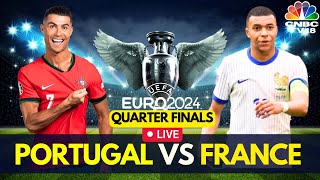 EURO 2024 LIVE Portugal vs France LIVE Score  UEFA EURO Quarterfinals  Cristiano Ronaldo  N18G [upl. by Alwyn]