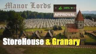 Manor Lords  Storehouse amp Granary Tutorial [upl. by Ybur]