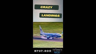 Crazy Landings  Tivat LYTV  XPlane 11  Zibo Mod  shorts [upl. by Narbig]