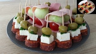 1 Brochettes apéritives Rapide et facile  APERITIF DINATOIRE  LA BOITE A RECETTES [upl. by Curr]