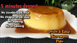 5 minutes easy Microwave Flan  Quick and easy Microwave Desserts [upl. by Ericksen]