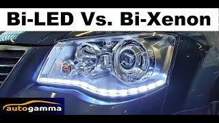 BiLED Vs BiXenon TEST modyfikacja lamp V6 Vlog muzyk jeździ [upl. by Verney237]