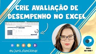 LIVE 52  AVALIAÇÃO DE DESEMPENHO DE COLABORADORES NO EXCEL [upl. by Koval]