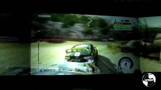 ATI EyeFinity Launch Event  DiRT2 on 3 Projectors [upl. by Nevetse]