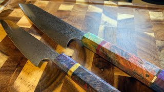 Aliexpress Damascus VG10 kiritsuke chefs knife review  Amber Knife Store [upl. by Moberg70]