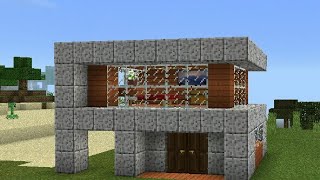 How To Build A modern Diorite House on MinecraftCraftsman 3 [upl. by Vetter741]