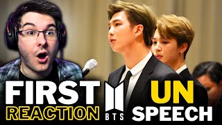 NON KPOP FAN REACTS TO BTS Speech at the United Nations For The FIRST TIME  BTS REACTION [upl. by Yessydo52]