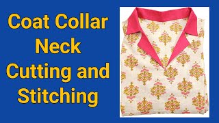 Trending Coat Collar Cutting And Stitching in Easy Way [upl. by Nahs]