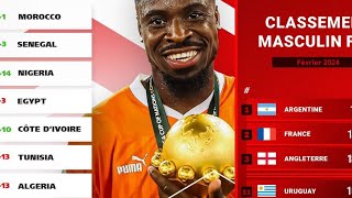 🛑🏅NOUVEAU CLASSEMENT FIFA FÉVRIER 2024 LA CÔTE DIVOIRE🇨🇮 AU TOP [upl. by Ocsicnarf]