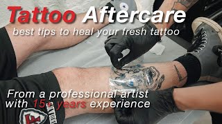 Tattoo Aftercare with Tegaderm or Second Skin  Saniderm Video [upl. by Atiek]