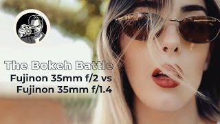 Battle Of The Bokeh Fuji 35mm F2 Vs F14 Portrait Photography Showdown [upl. by Annad]