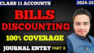 Bill Discounting  Bill Discounting in Hindi  Class 11 Accounts  Journal Entry class 11 [upl. by Terzas]