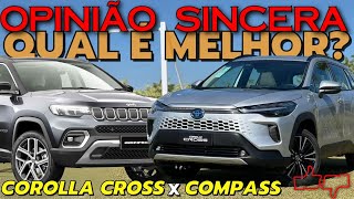 Novo Toyota COROLLA Cross e Jeep COMPASS Qual o MELHOR Vale a PENA Comparativo com Tiggo 7 e Taos [upl. by Anelat]