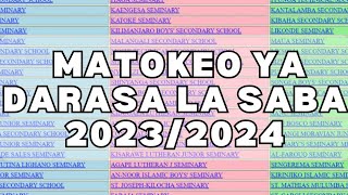 NECTA STANDARD SEVEN RESULTS 2023 MATOKEO YA DARASA LA SABA 202324 NECTA PSLE RESULTS 20232024 [upl. by Merriott793]