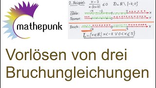 Vorlösen von drei Bruchungleichungen [upl. by Tobiah]