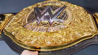 WWE world heavyweight Championship big gold network logo replica ReStoned by Rafford Designs4K HIGH [upl. by Eittap556]