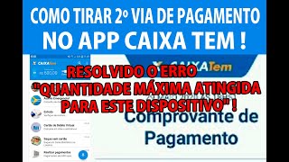 COMO TIRAR A 2Âº VIA DE PAGAMENTO NO APP CAIXA TEM E MOSTRANDO COMO ABRIR O APP CAIXA COM O CLONE [upl. by Ytissac]