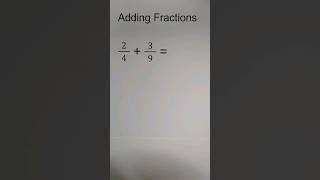 Adding Fractions unlike denominators [upl. by Yssenhguahs]