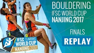 IFSC Climbing World Cup Nanjing 2017  Bouldering  Finals  MenWomen [upl. by Tiras]