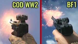 COD WW2 vs Battlefield 1  Weapon Comparison [upl. by Aicnatsnoc336]