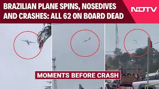 Brazil Plane Crash Video Passenger Plane With 62 On Board Crashes In Brazils Vinhedo [upl. by Kippy455]