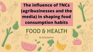 IB Geography The influence of TNCs agribusinesses and the media in shaping food consumption [upl. by Domeniga]