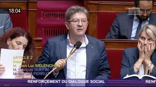 CE NEST PAS PAR FANTAISIE QUIL Y A DES INSTANCES REPRÉSENTATIVES DU PERSONNEL  Mélenchon [upl. by Nuoras64]