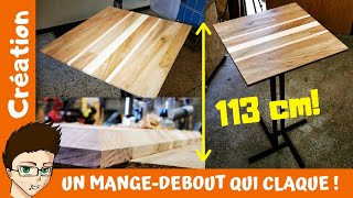 UN MANGEDEBOUT BOIS ET METAL  plateau de table en frêne et noyer [upl. by Jabe]