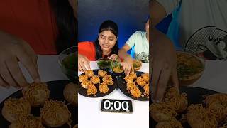 Spicy Maggi Spicy Pani Puri Challenge In 1 Minute  Golgappa  Indian Street Food Mukbang shorts [upl. by Ansilme]