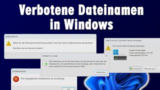 Verbotene Dateinamen in Windows 11 Windows 10 und wohl auch in Windows 12 [upl. by Allimaj]