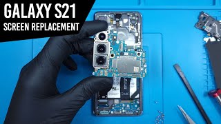 Galaxy S21 Screen Replacement  Frame Replacement Guide  Camera Failed Incompatible [upl. by Ianteen]