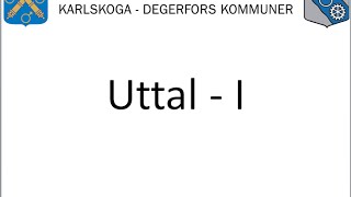 Uttal – I  Vuxnas lärande Karlskoga Degerfors [upl. by Aimil]