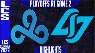 C9 vs CLG Highlights Game 2  LCS Playoffs Summer 2022 Round 1 Upper Cloud9 vs Counter Logic Gaming [upl. by Ellah39]