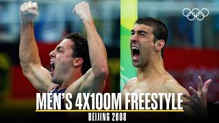 The Greatest Relay Race Ever Mens 4x100 Freestyle Beijing 2008 [upl. by Kabab388]