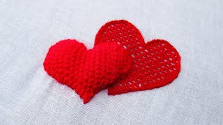 Amazing Heart Embroidery Hand Embroidery Exclusive Love Embroidery Design for Handkerchief [upl. by Liakim]