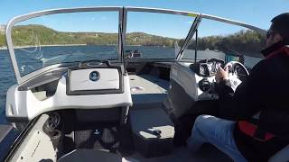 Tracker Targa V19 On The Water Video [upl. by Aelgna]