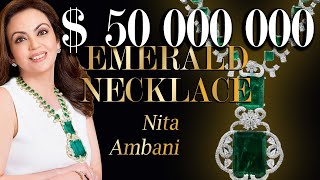 Nita Ambani in a 50 million emerald necklace at her son Anant Ambanis wedding [upl. by Occir]