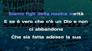 Che Sia Benedetta  Fiorella Mannoia Karaoke Original Instrumental by Gynmusic Studios Sanremo 2017 [upl. by Lleirbag187]