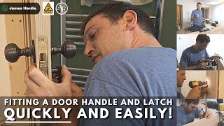 How to Install a Door Handle and Latch QUICKLY AND EASILY 🚪 [upl. by Anelaj]