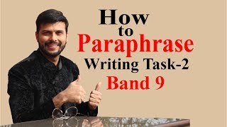 How to Paraphrase quotWriting Task2quot Band9  SHAFINS  From SHAFINS Books [upl. by Bunns]