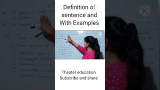 What is the definition Sentence  its kinds and With Examples viral video Shorts Tricks [upl. by Azil657]