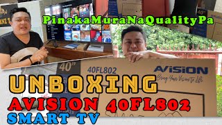 UNBOXING  AVISION 40FL802 SMART TV via LAZADA Part 1 Budget Friendly Ngunit Best Quality [upl. by Aihsital540]