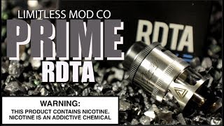 PRIME RDTA By Limitless Mod Company Vape RDTA Review [upl. by Nired]