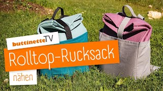 RolltopRucksack nähen  buttinette TV DIY [upl. by Ferneau]