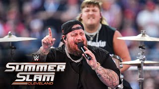 Jelly Roll kicks off SummerSlam after an introduction from Triple H SummerSlam 2024 highlights [upl. by Trebmal]