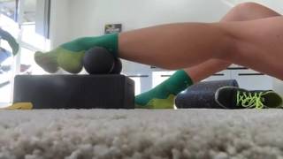 Ankle and achilles tendon rolling with BLACKROLL Duoball [upl. by Rebme]