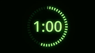 1 Minute Timer  60 Second Countdown Green [upl. by Antone]