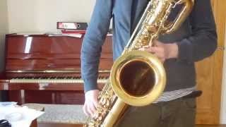 Otto Link Tone Master 8 baritone sax sound test [upl. by Ase]