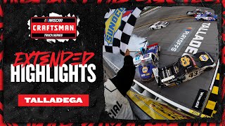 NASCAR Official Extended Highlights Lastlap wrecks caps off exciting Talladega Truck Series race [upl. by Anned]