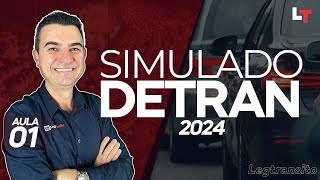 SIMULADO DETRAN QUESTÕES 2024  AULA 01 SimuladoLegTransito2024 Detran2024 [upl. by Asssilem542]